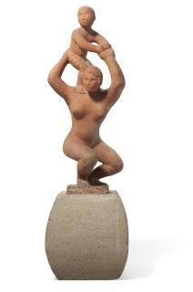 Maurice Lambert, R.A. - Woman with a Child on her Shoulders