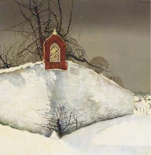 Maurice Langaskens - La chapelle en hiver