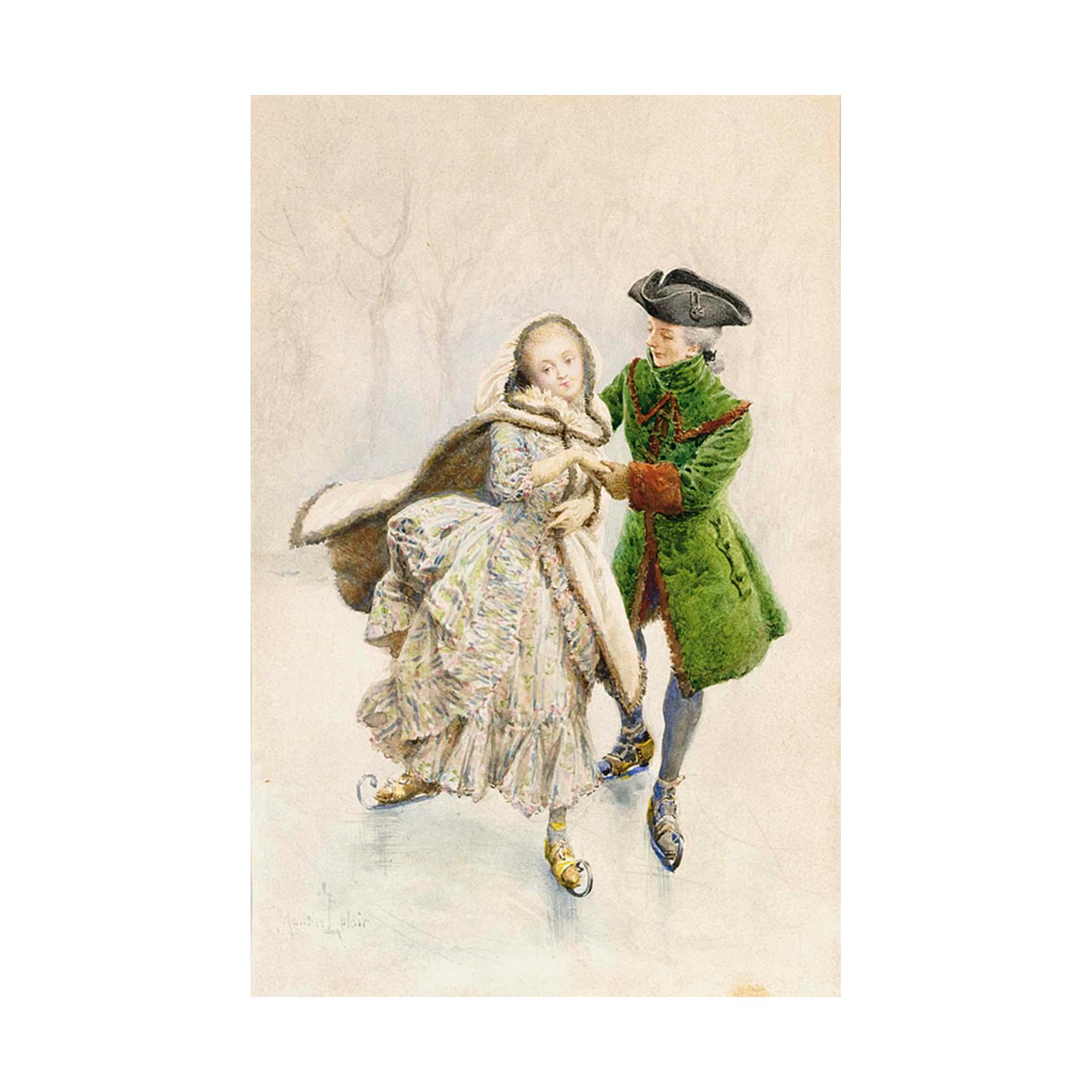 Maurice Leloir - A Couple Skating; The Jolly Drinkers