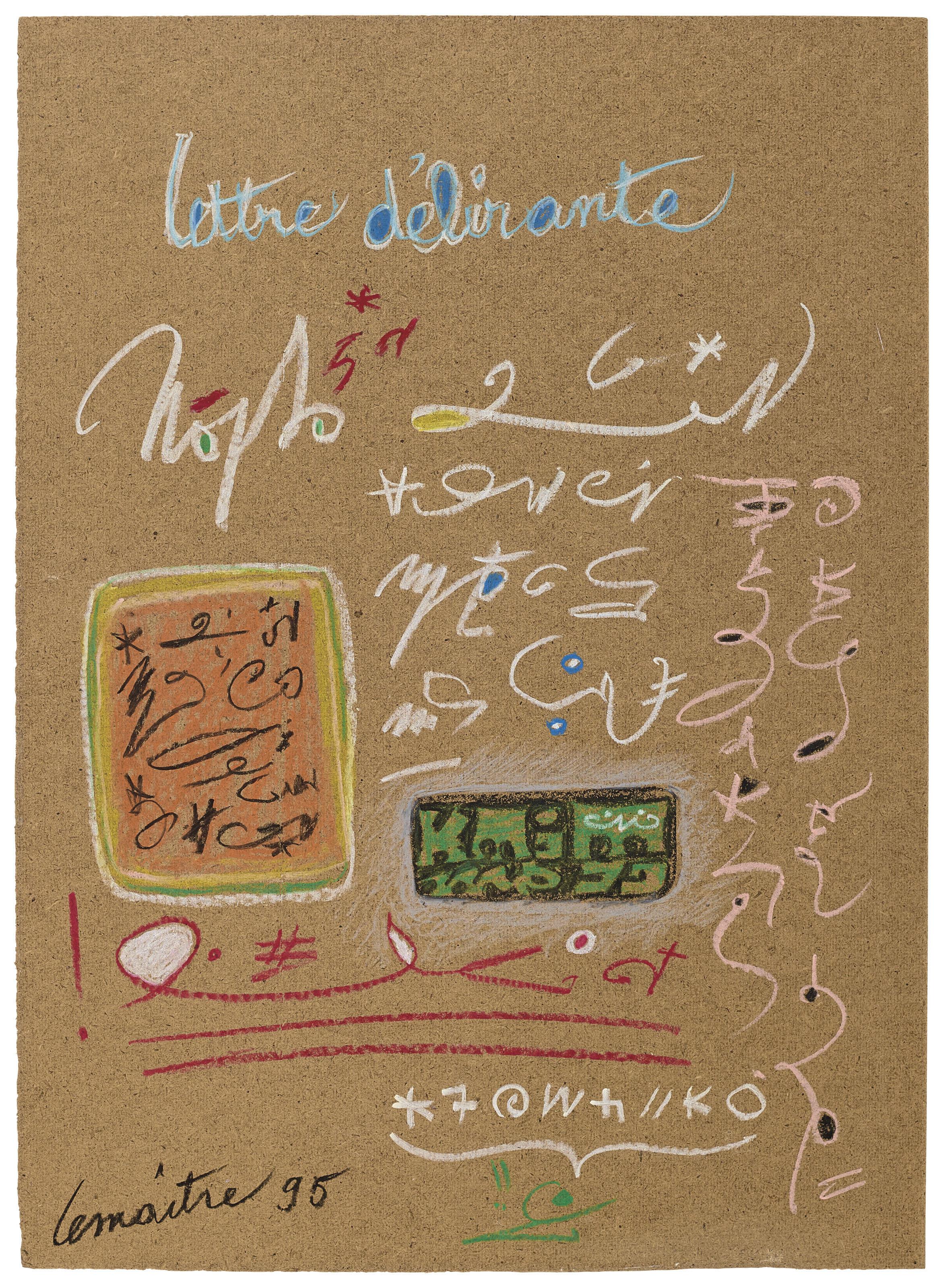 Maurice Lemaître - Lettre délirante