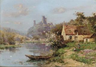 Maurice Levis - A French river landscape