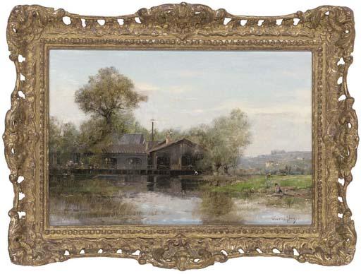 Maurice Levis - A peaceful day on the river, Poitiers