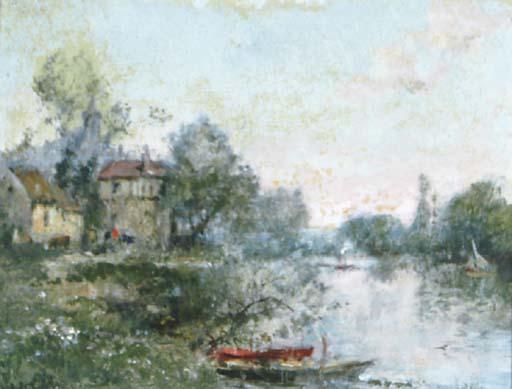 Maurice Levis - Bords de la Loire, Saint Florent le Vieil; and a companion painting