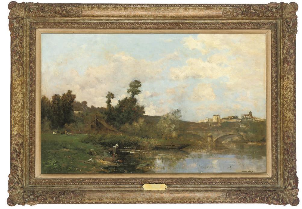 Maurice Lévis - Laveuse au bord de la Yonne