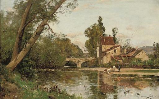 Maurice Lévis - Le pont de St. Père sous Vezelay