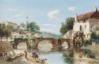 Maurice Levis - Women washing clothes