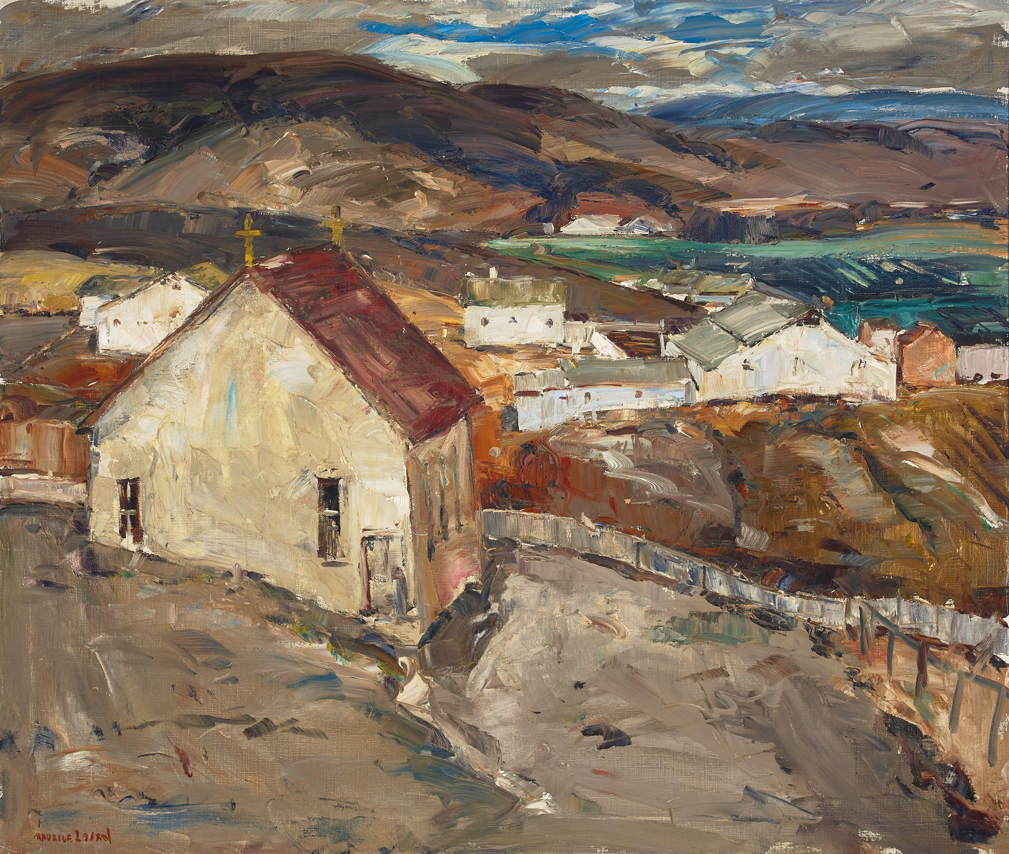 Maurice Logan - The Old Church 34 x 40 in. framed 34 3/4 x 40 3/4 in.