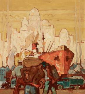 Maurice Logan - Workers At The Dock