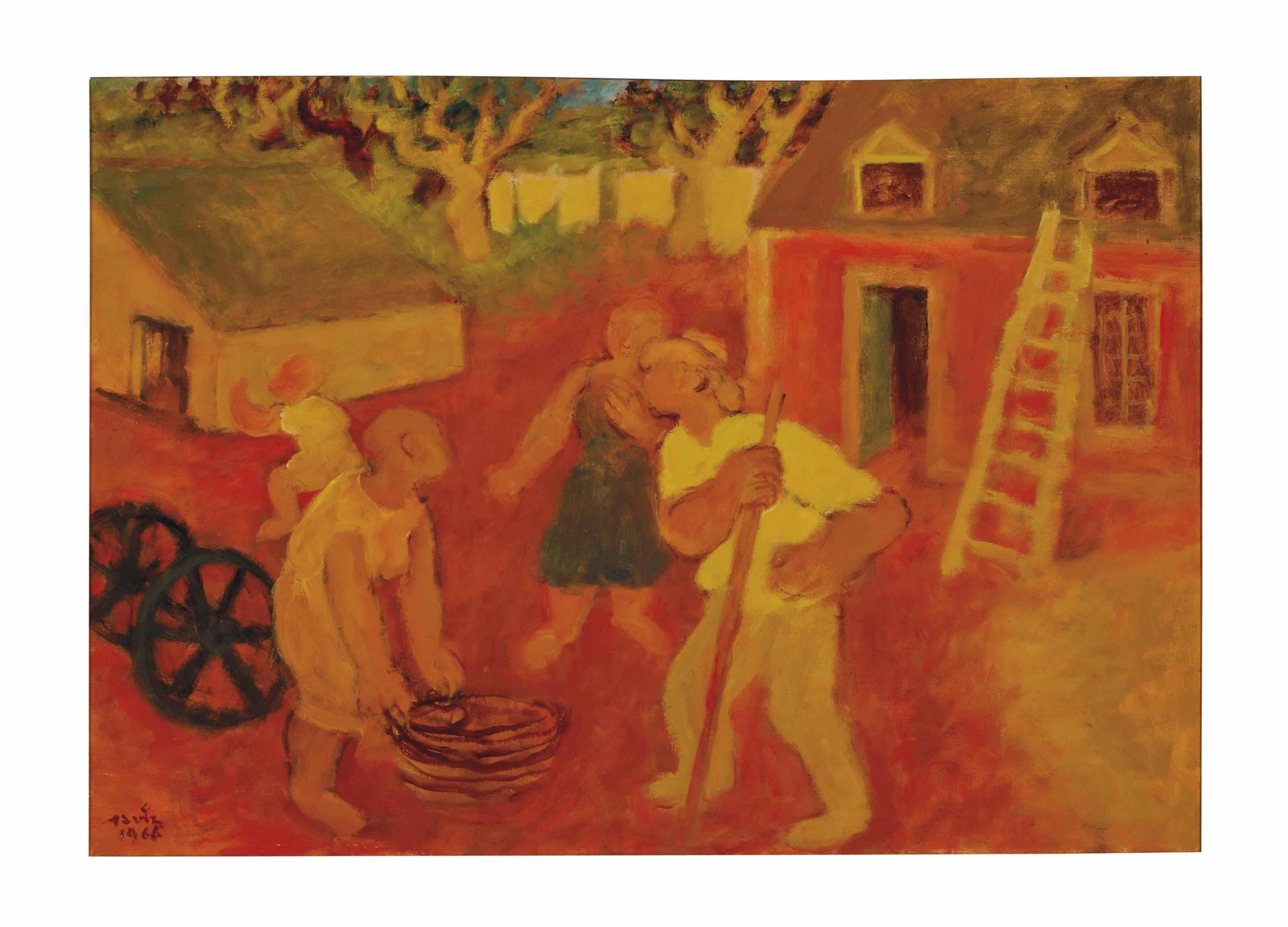 Maurice Louis Savin - Untitled (daily chores)