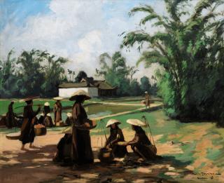Maurice Menardeau - Petit Marché Près D’Haiphong (A Small Market Near Hai Phong)