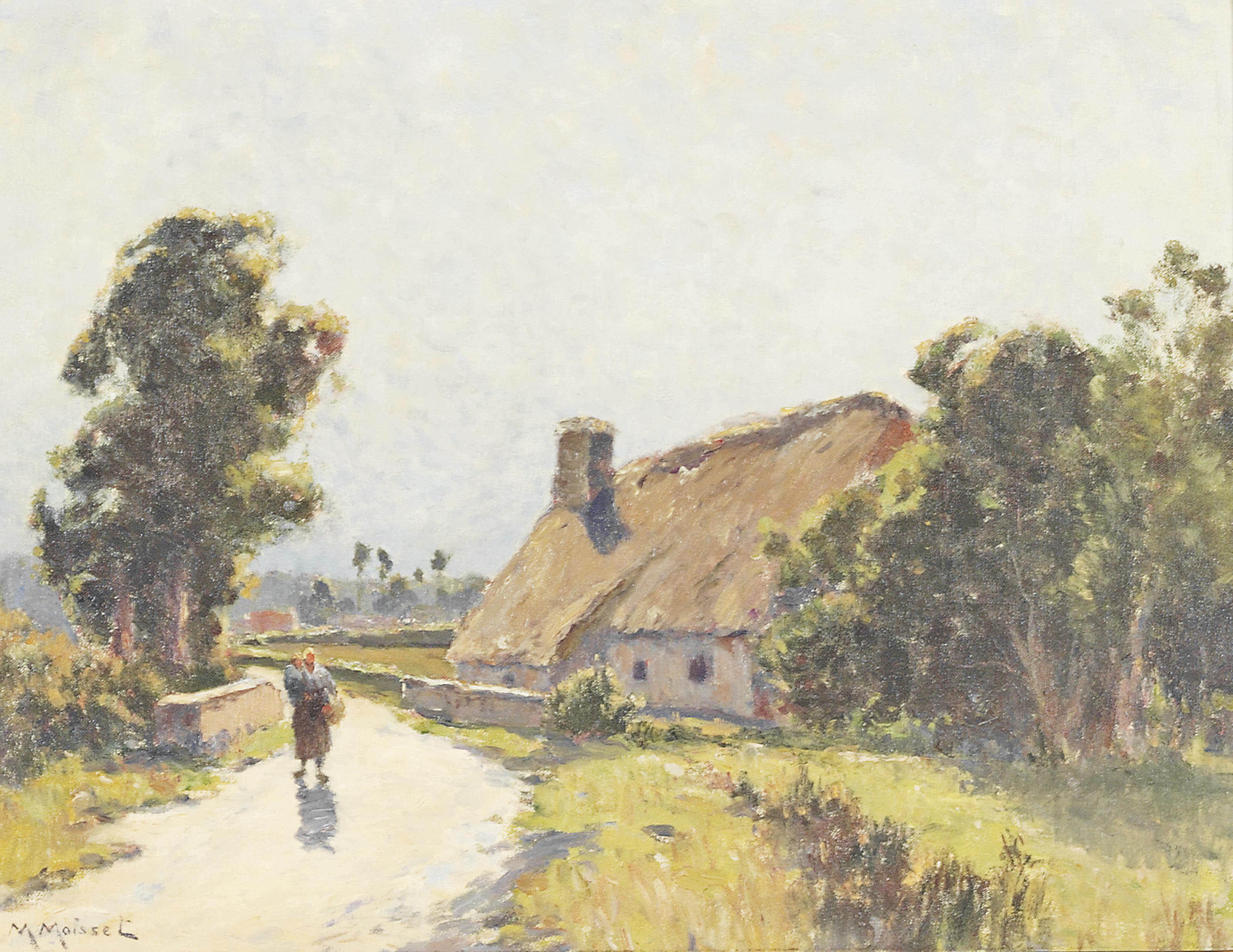 Maurice Moisset - A traveller on a country track