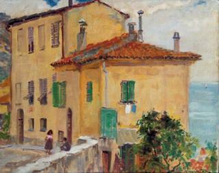 Maurice Paul - Houses along the coast of Menton