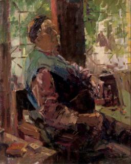 Maurice Paul - The artist in his studio - A self portrait