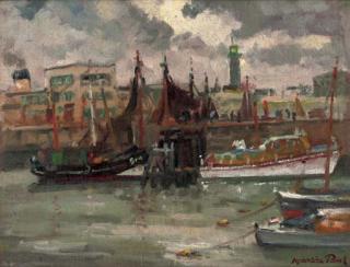 Maurice Paul - The harbour of Ostend