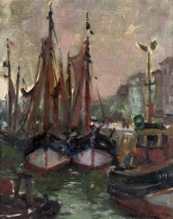 Maurice Paul - Vessels in the harbour