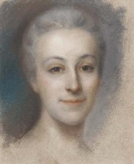 Maurice-Quentin De La Tour - Portrait study of a lady, said to be Miss Fell