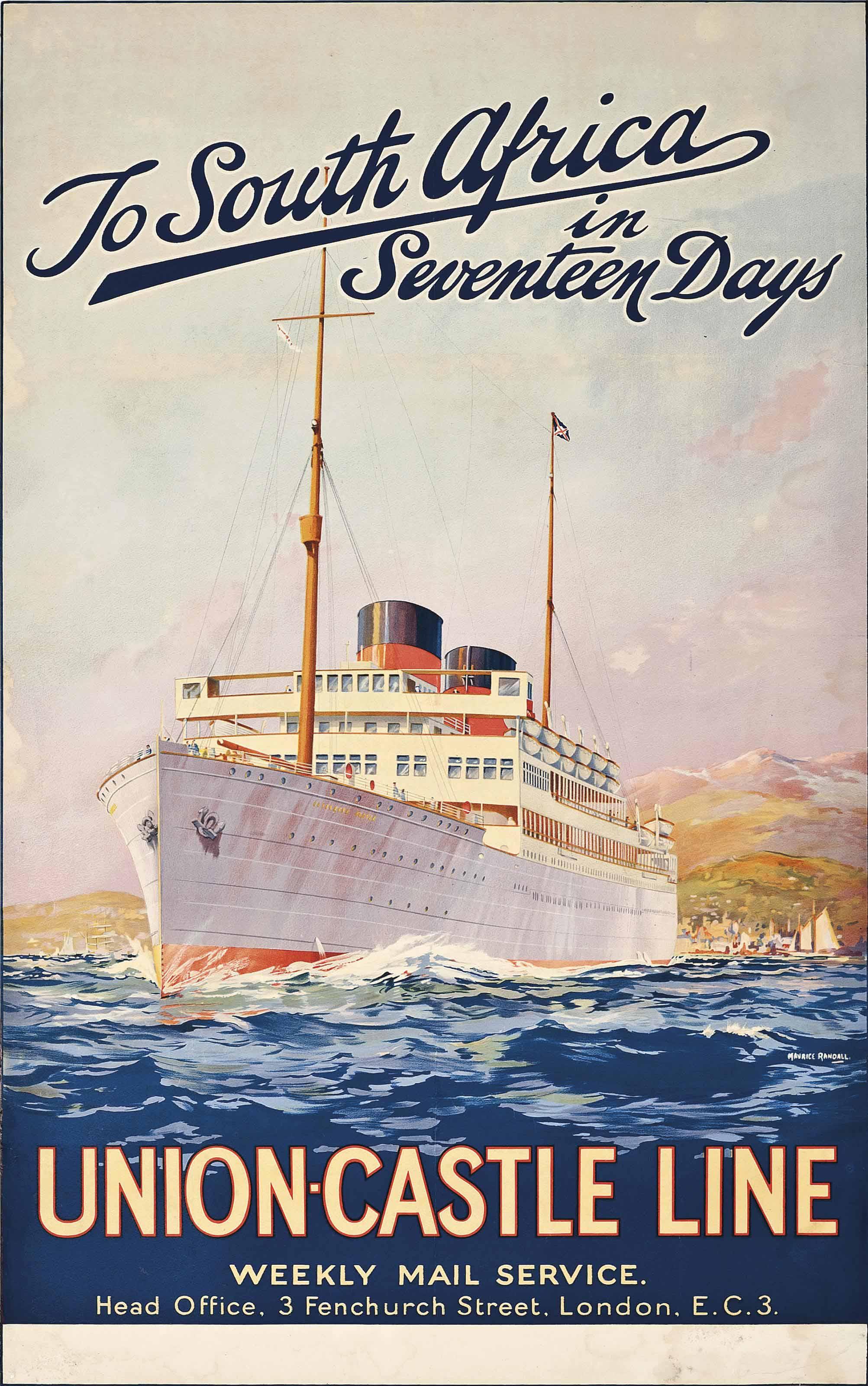 Maurice Randall - South Africa For Sunshine, Union-Castle Line