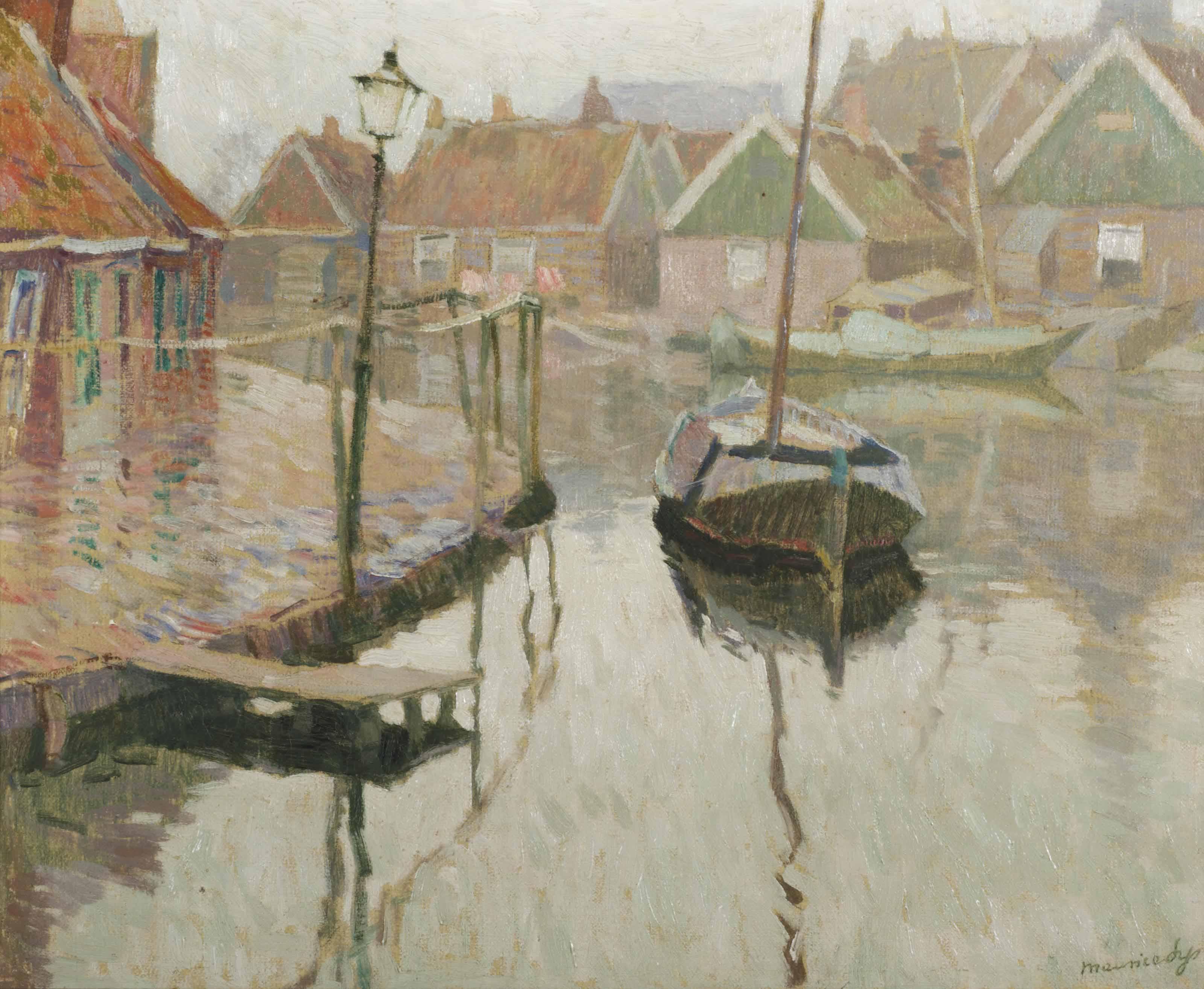 Maurice Sijs - The harbour of Volendam