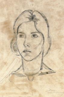 Maurice Sterne - Head of a woman; and two companion drawings and one print