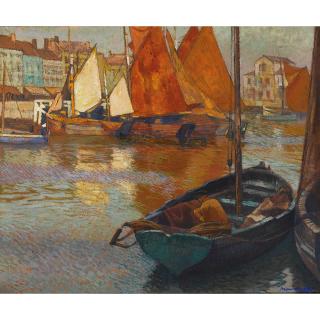 Maurice Sys - Dutch Moored Boats