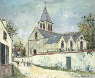 Maurice Utrillo - Eglise de Boursonne, Oise