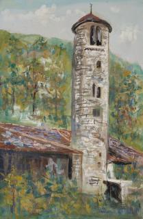 Maurice Utrillo - Eglise Saint-Colonne en Andorre