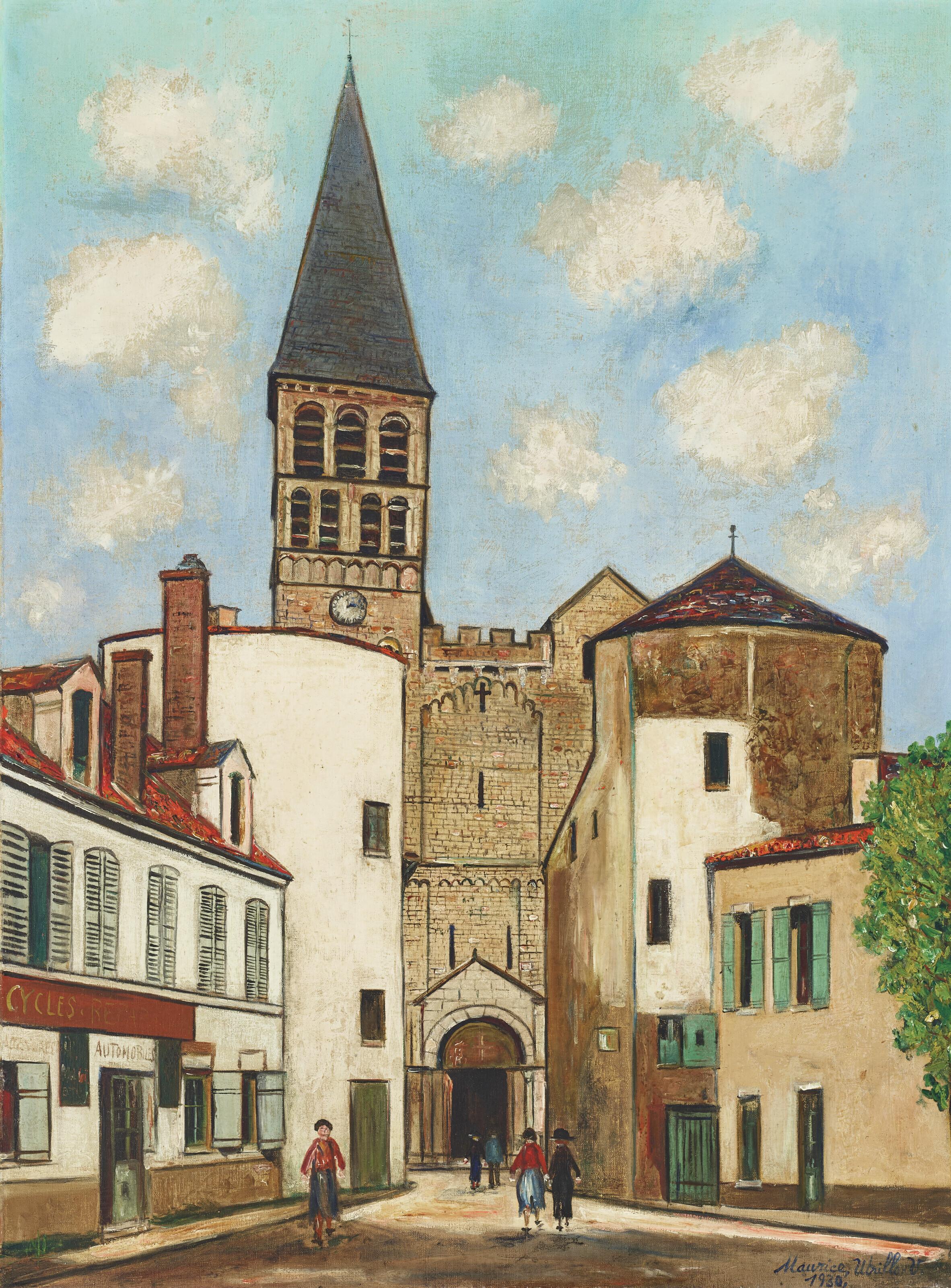 Maurice Utrillo - Église Saint-Philibert, Tournus (Saône-et-Loire)