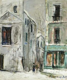 Maurice Utrillo - La Belle Gabrielle, Montmartre