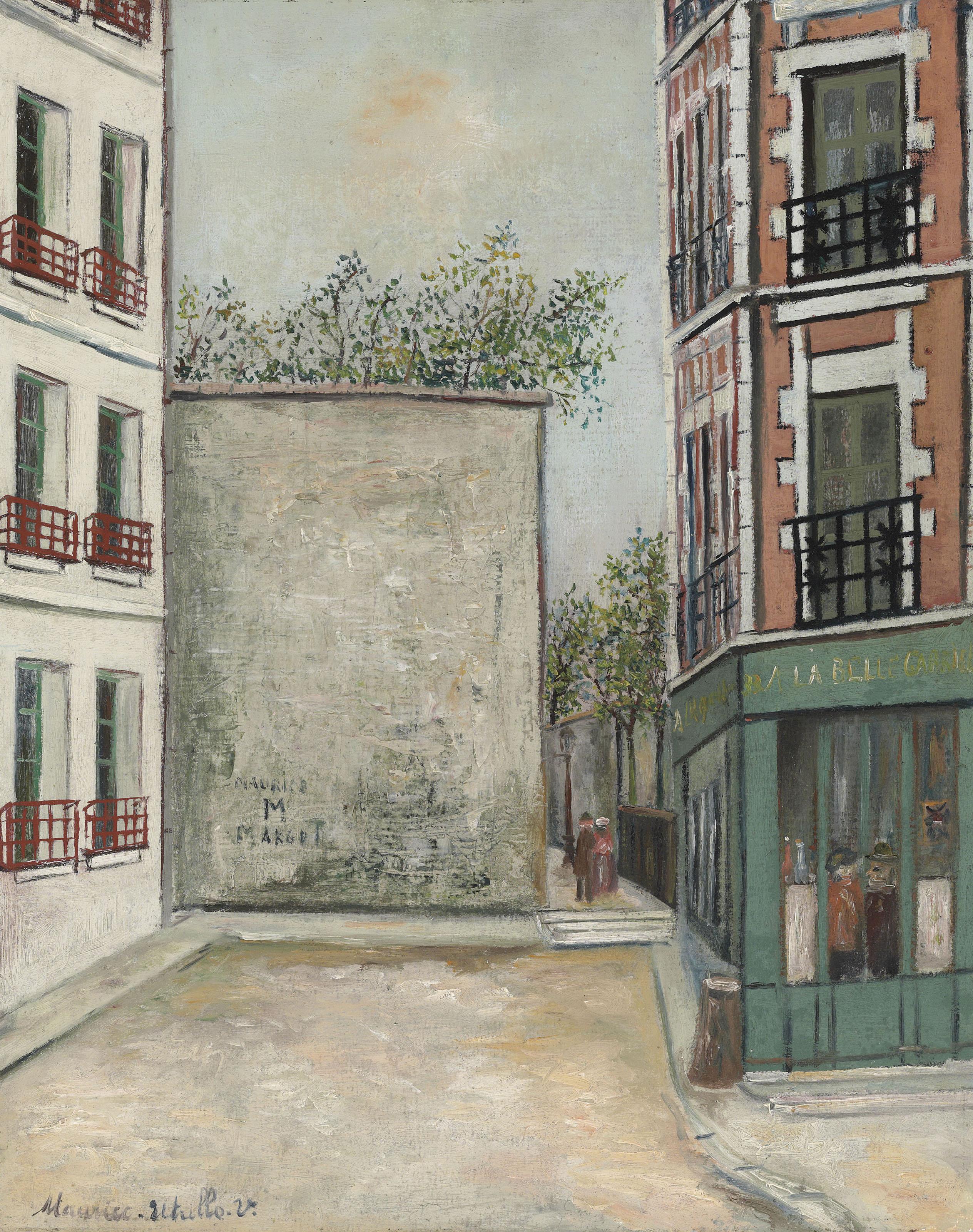 Maurice Utrillo - La Belle Gabrielle, rue Saint-Vincent, Montmartre