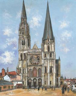 Maurice Utrillo - La Cathéthdrale de Chartres
