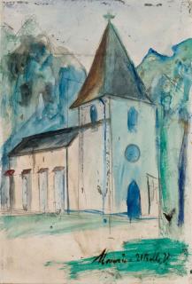 Maurice Utrillo - La chapelle Fraisnée près de Clairvaux