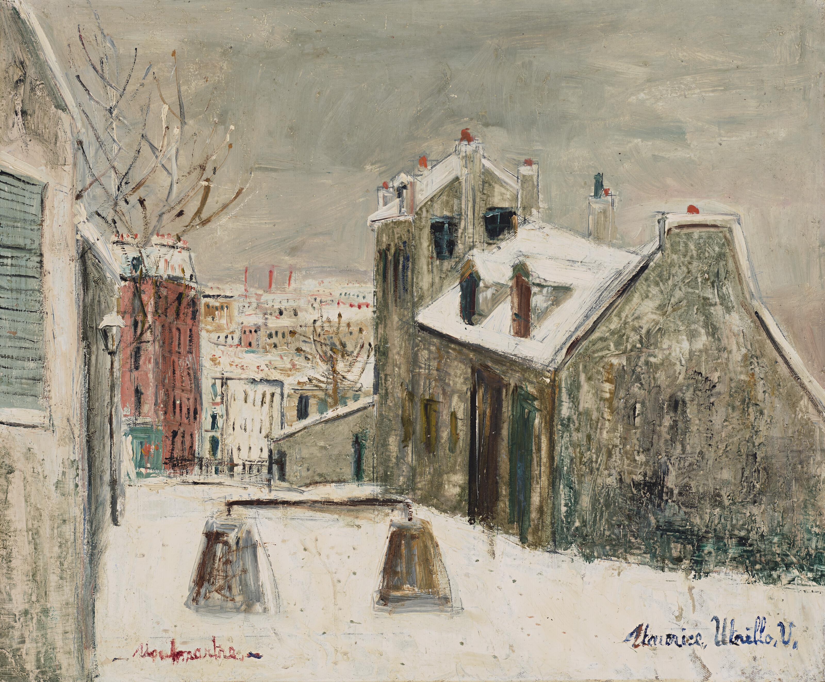 Maurice Utrillo - La maison de Mimi Pinson sous la neige