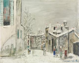 Maurice Utrillo - La maison de Mimi Pinson sous la neige