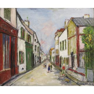 Maurice Utrillo - La Rue Damiette À Sannois
