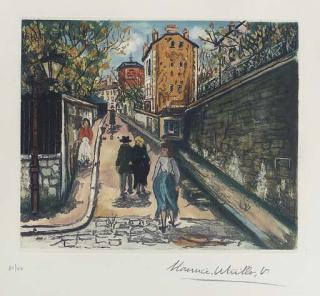 Maurice Utrillo - La Rue Norvins À Montmartre