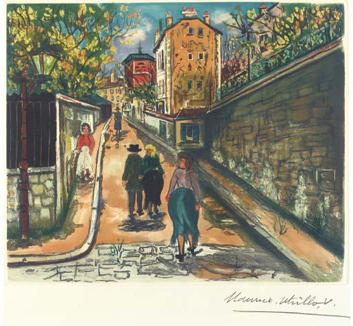 Maurice Utrillo - La Rue Norvins À Montmartre
