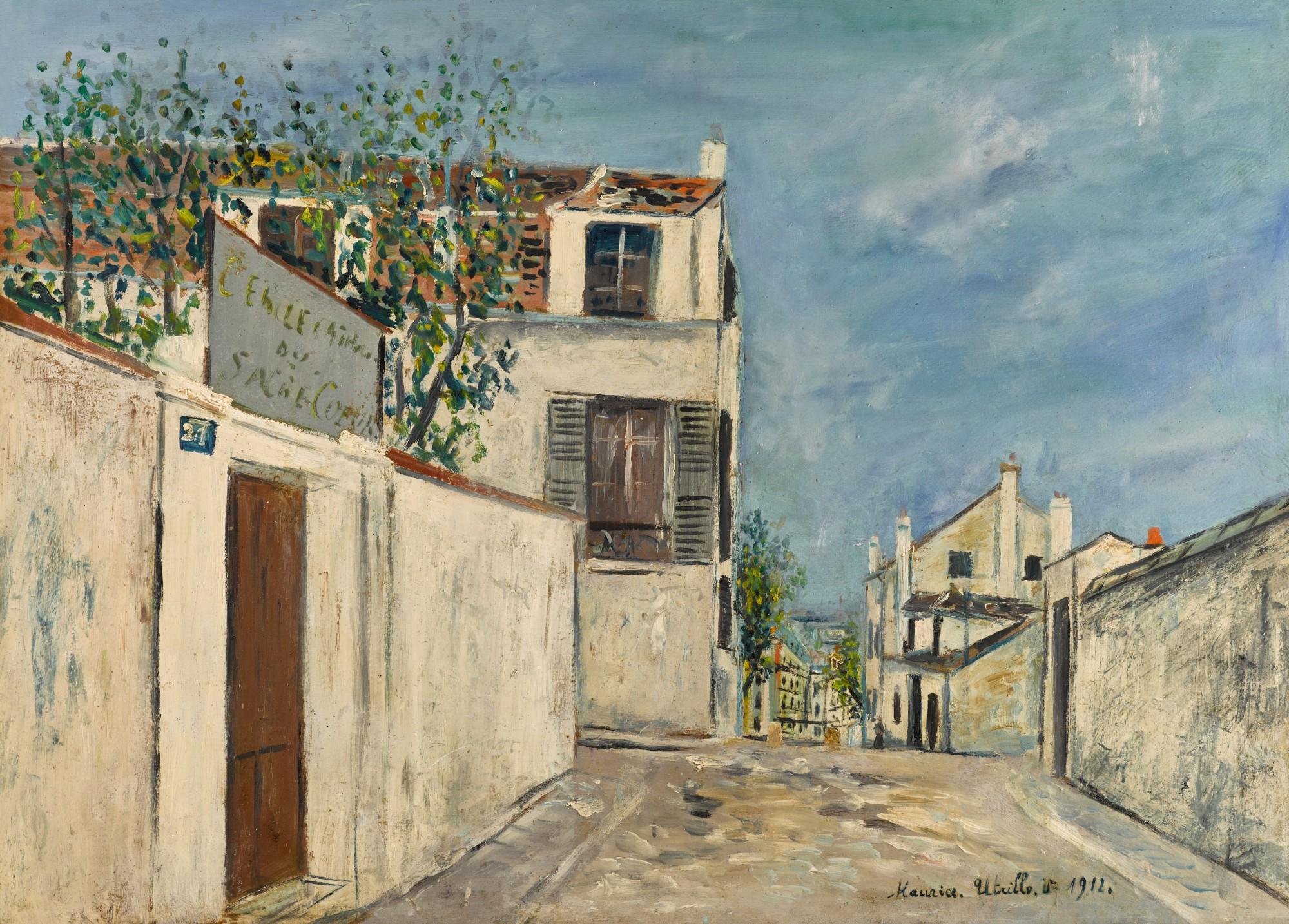 Maurice Utrillo - Le Cercle catholique du Sacré-Cœur, rue du Mont-Cenis à Montmartre