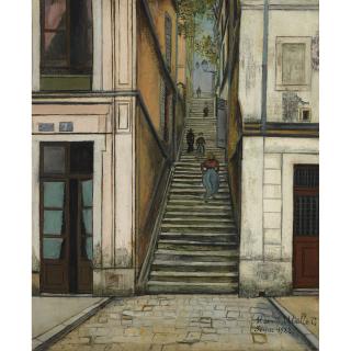 Maurice Utrillo - Le Passage Cottin, Montmartre