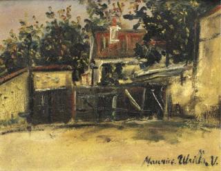 Maurice Utrillo - Le pavillon de la rue Saint-Vincent à Montmartre