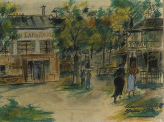 Maurice Utrillo - Le restaurant à Robinson