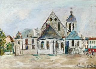 Maurice Utrillo - L\'Eglise de Pontoise