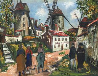 Maurice Utrillo - Les anciens moulins de la Galette, Montmartre