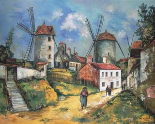 Maurice Utrillo - Les Anciens Moulins De Montmartre Et La Ferme Debray
