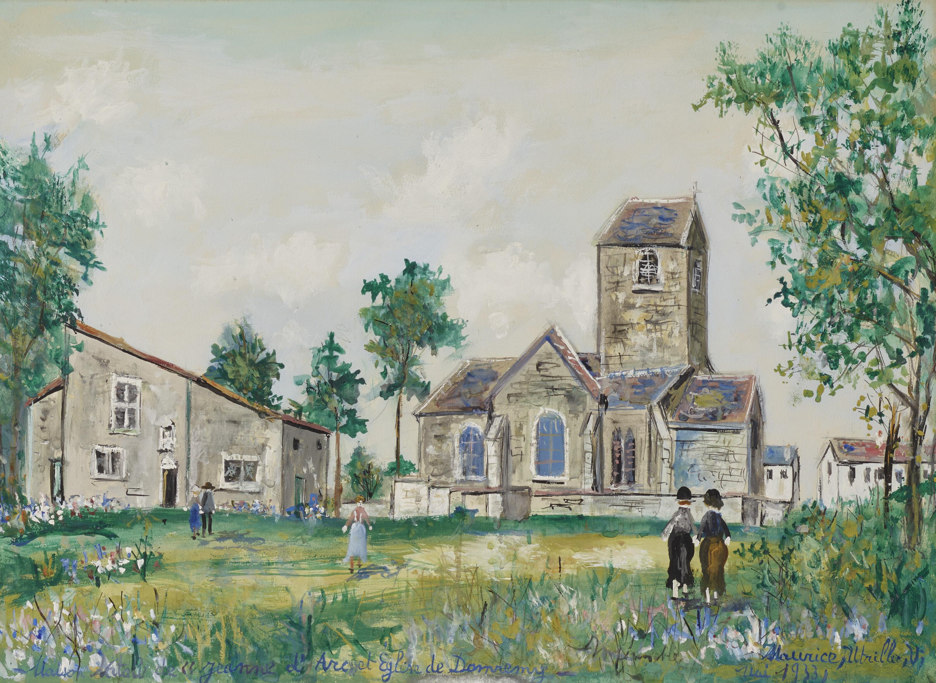 Maurice Utrillo - Maison natale de Jeanne d\'Arc et l\'église de Domrémy