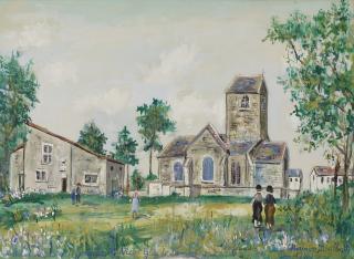 Maurice Utrillo - Maison natale de Jeanne d\'Arc et l\'église de Domrémy