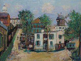 Maurice Utrillo - Maquis à Montmartre