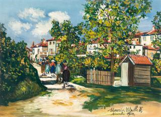 Maurice Utrillo - Paysage à Saint-Bernard