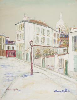 Maurice Utrillo - Place Jean-Baptiste Clément à Montmartre