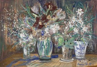 Maurice Utrillo - Quatre Vases De Fleurs