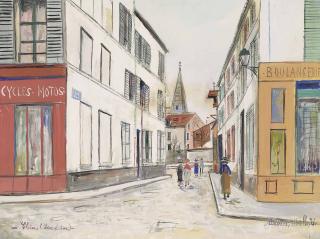 Maurice Utrillo - Rue à Chatou (Yvelines)